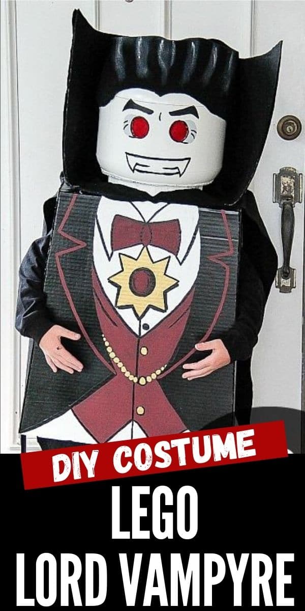 DIY Lord Vampyre LEGO costume Pinterest image