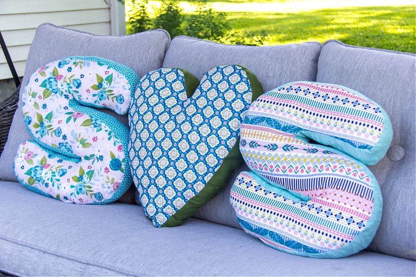 diy letter cushions