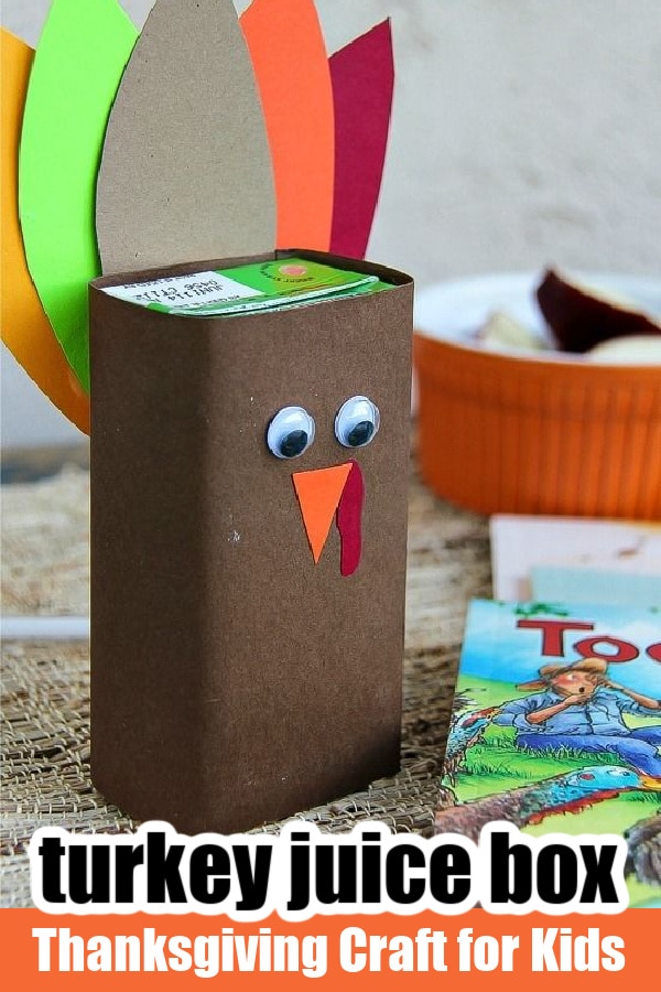 turkey juice box craft Pinterest image