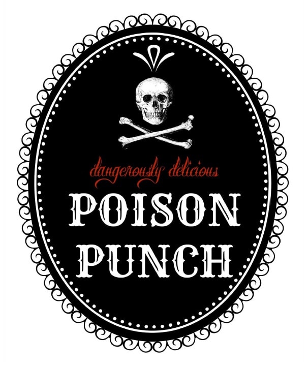 Halloween poison punch printable drink label.