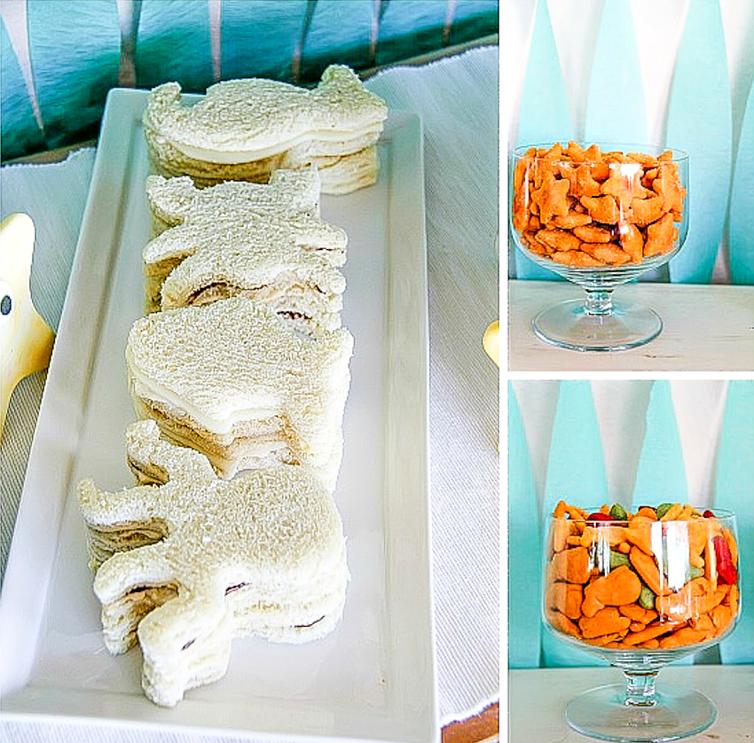 ocean themed sandwiches for a Little Mermaid party