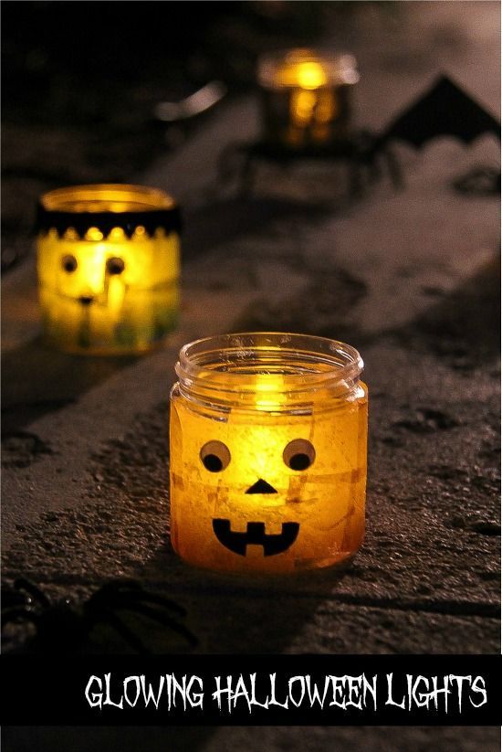 halloween candle light craft