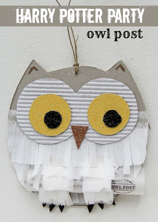 a homemade owl invitation made out of cardboard and cardstock