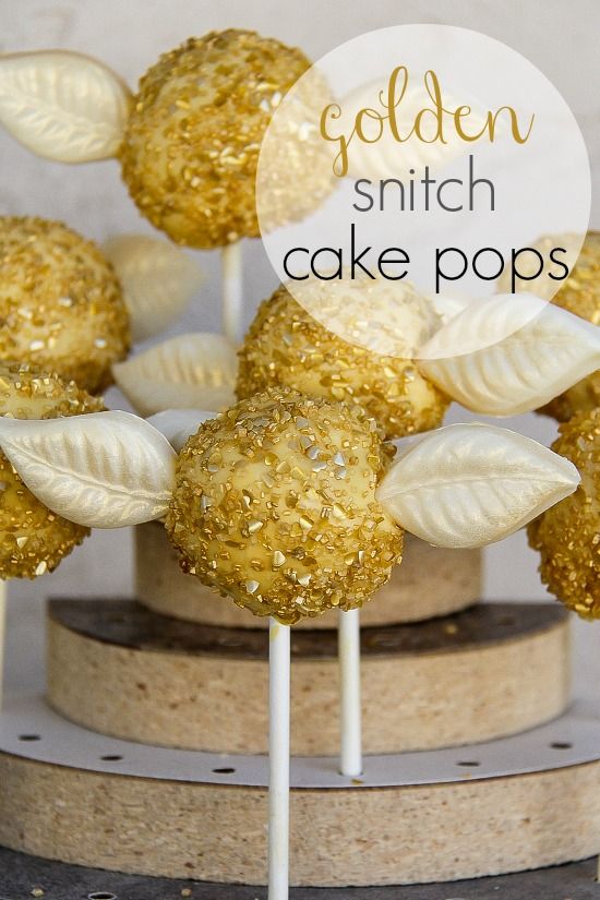 harry potter golden snitch cake pops