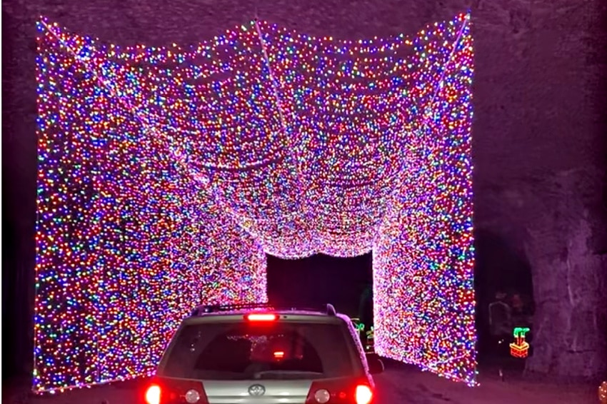 driving through the Lights Under Louisville