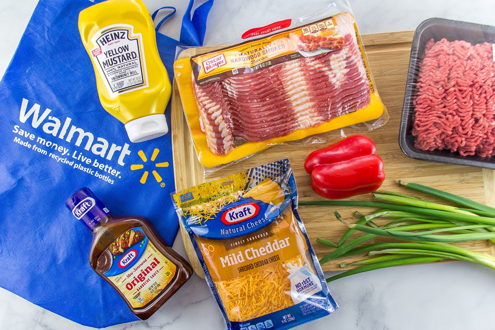 ingredients to make loaded bacon sloppy joe fries