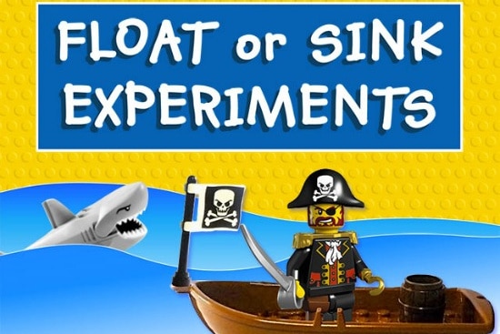 LEGO sink or float experiment for kids to do.