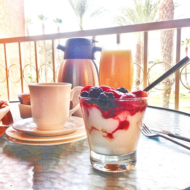 continental breakfast at the Westin Palm Springs. 