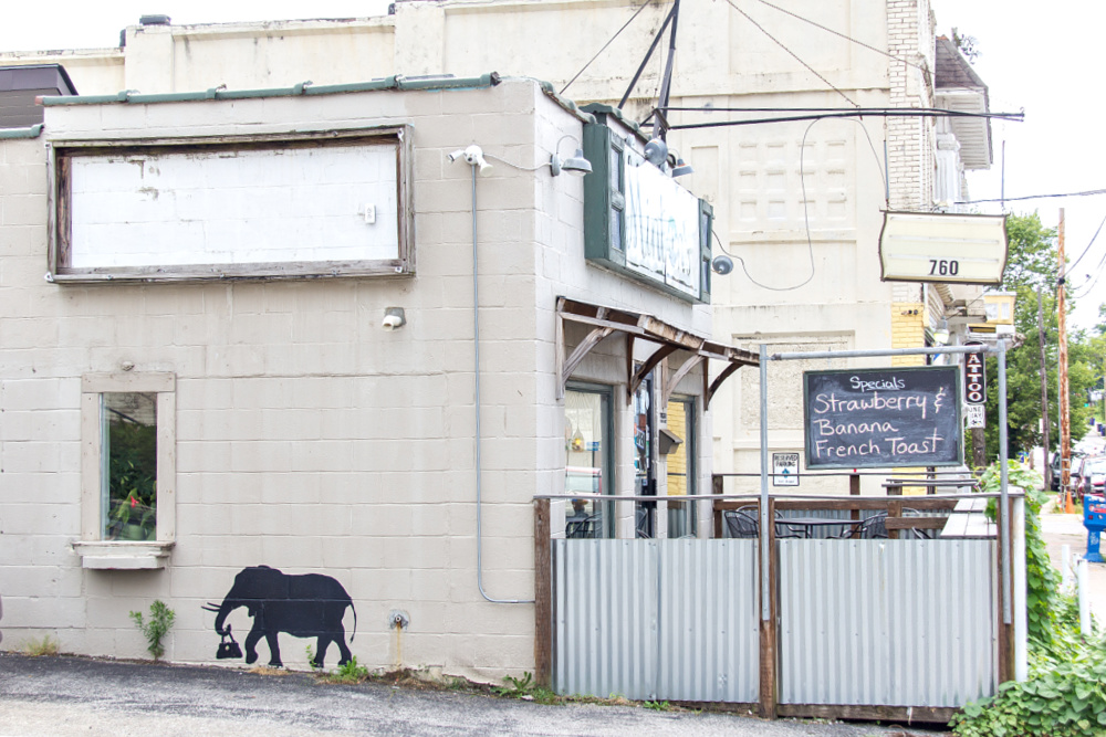 Elephant mural on Luigart Ct in Lexington.