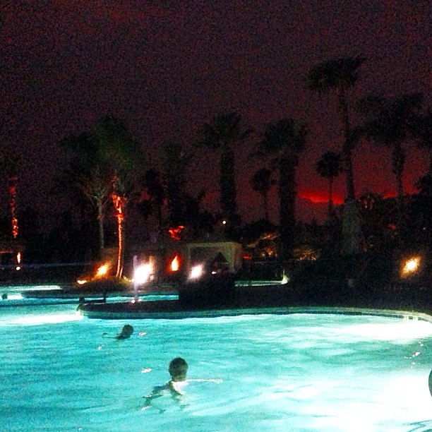 night swimming at the Westin Palm Springs
