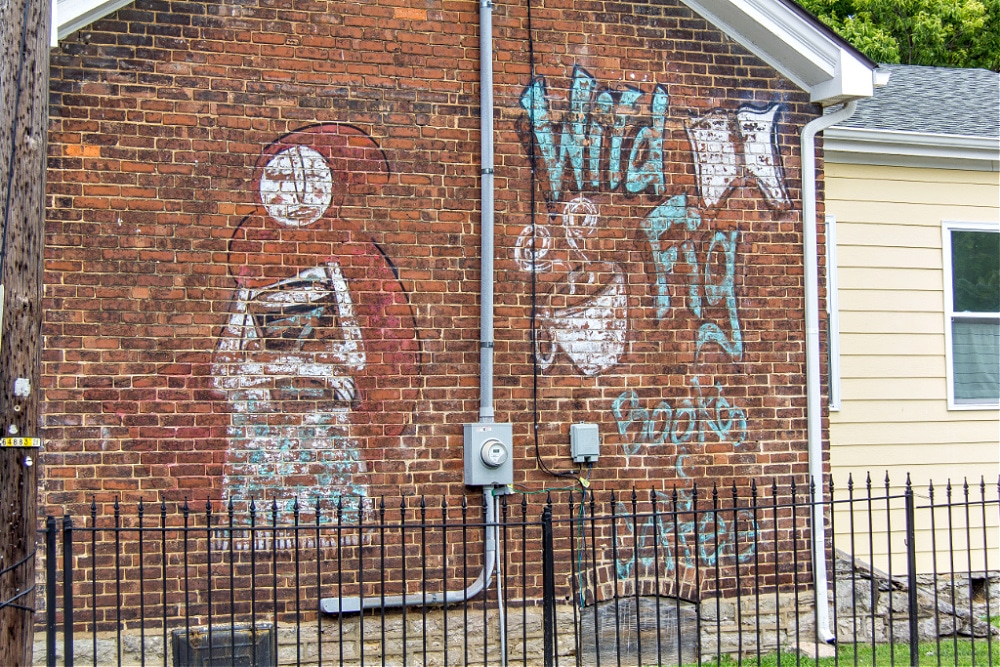 Mural on Wild Fig Books & Coffee in Lexington