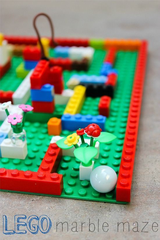 a lego marble maze