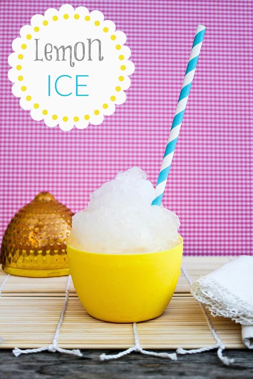 lemon ice in a plastic lemon keeper