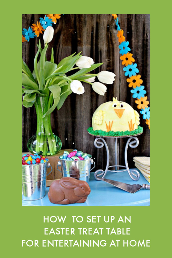 Easter treat table pinterest image