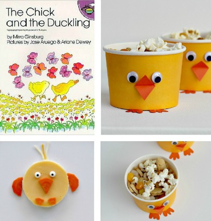 Chick and duckling storytime snacks and crafts for kids