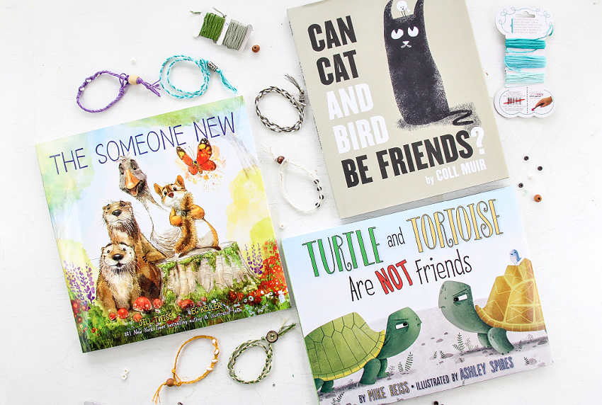 friendship day handmade bracelets and books for kids