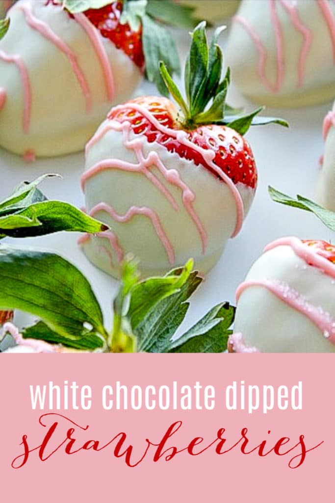 white chocolate covered strawberries pinterest image