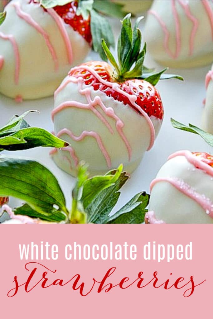 white chocolate covered strawberries pinterest image