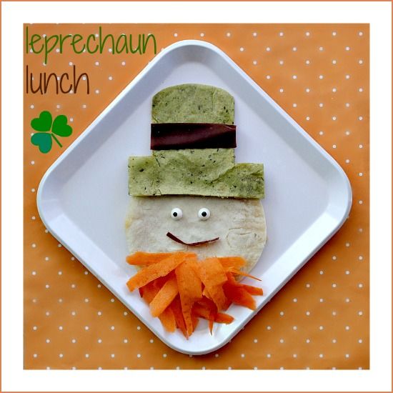 Leprechaun quesadilla lunch St Patrick's day food for kids