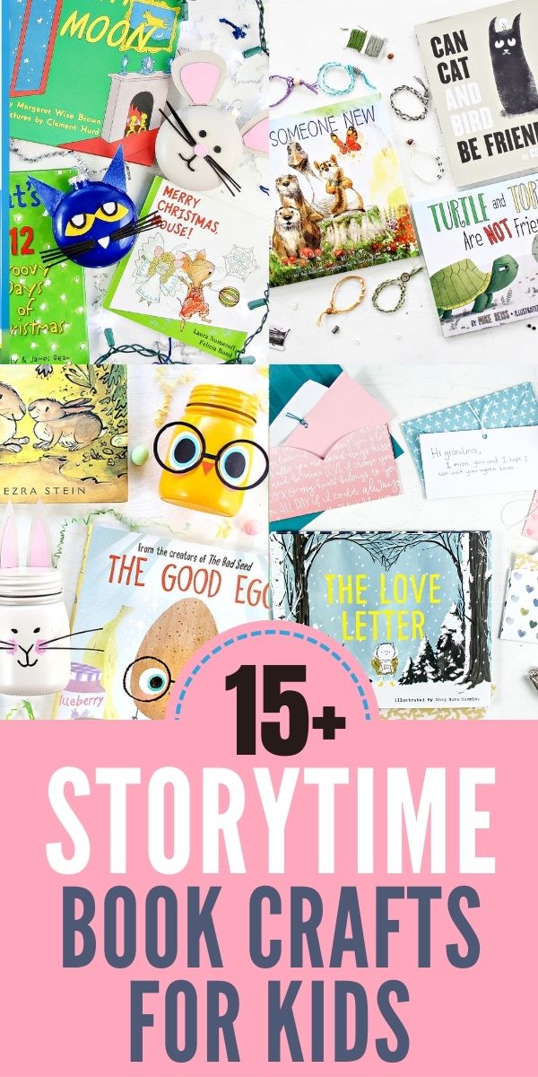 book crafts for kids Pinterest image