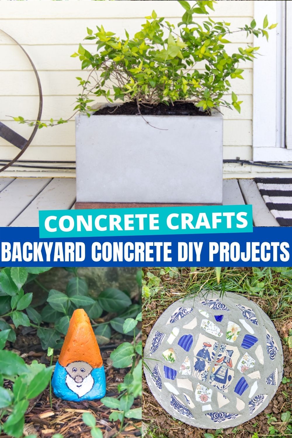 Concrete diy projects Pinterest image