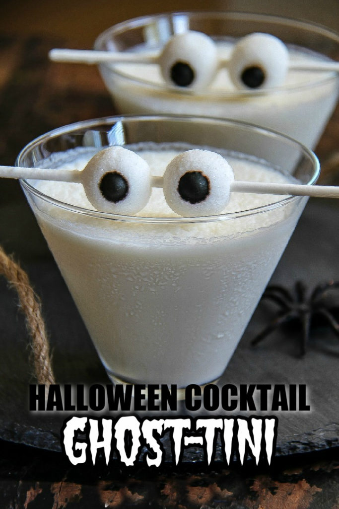 Halloween cocktail martini Pinterest image