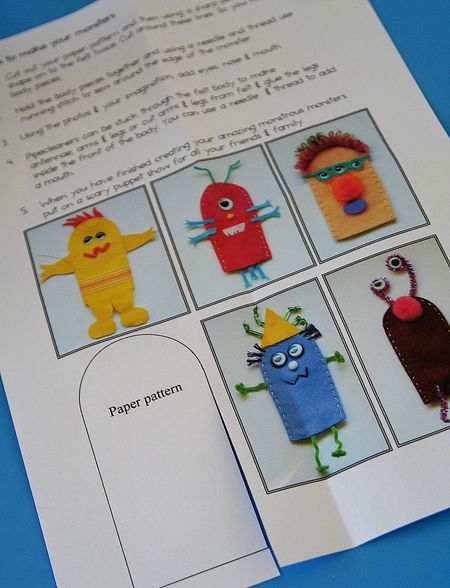 finger puppet monster pattern