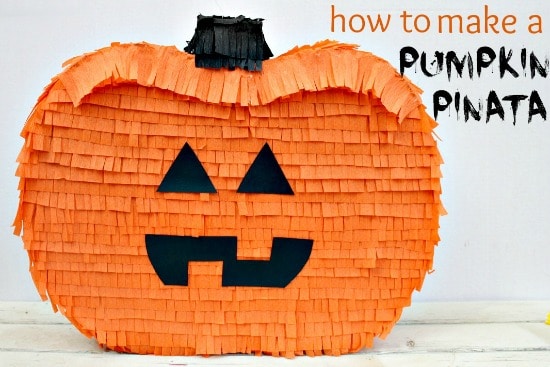 a handmade jack olantern pumpkin pinata