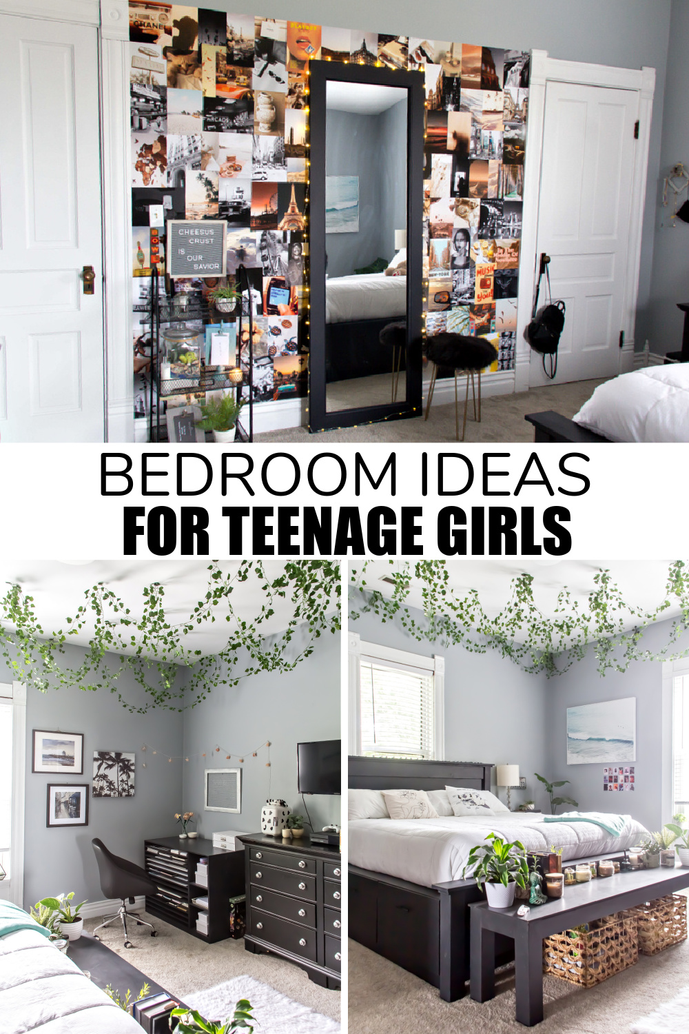 Bedroom ideas for teenage girls Pinterest image