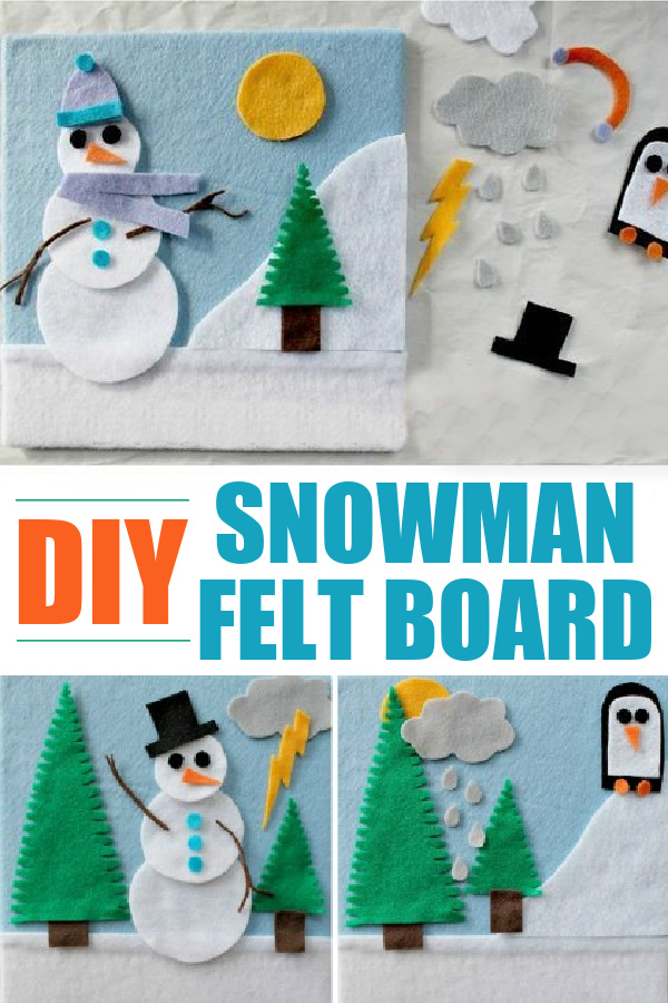 snowman craft Pinterest image