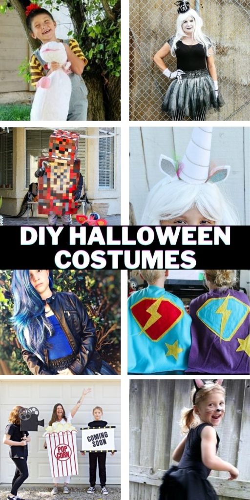last minute DIY halloween costumes Pinterest image