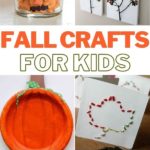 collage of fun fall kids crafts for pinterest