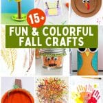 colorful fall crafts for kids to make pinterest image collage