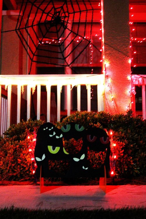 A DIY Halloween game for kids that glows in the dark.