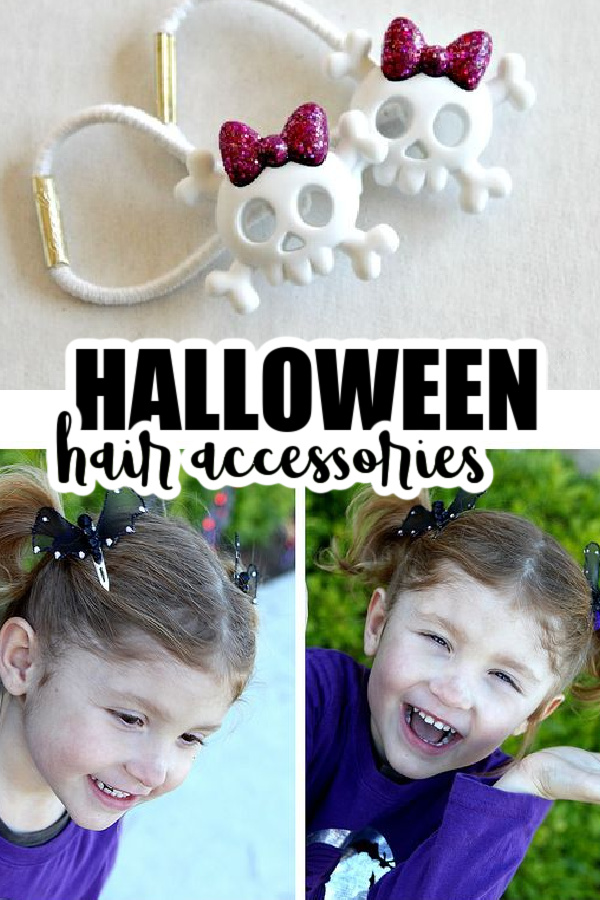 halloween hair accessories Pinterest image