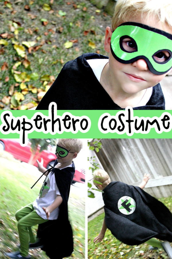 easy superhero costume Pinterest image