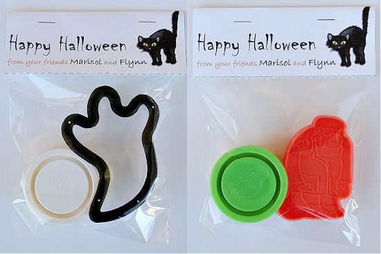 play dough and cookie cutter halloween goodie bag ideas for kids