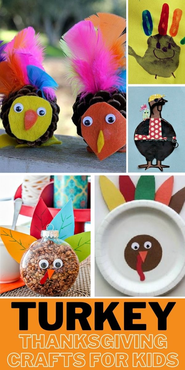 turkey crafts for kids Pinterest image