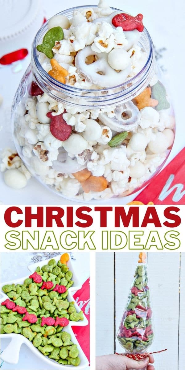 Kids Christmas snacks Pinterest image