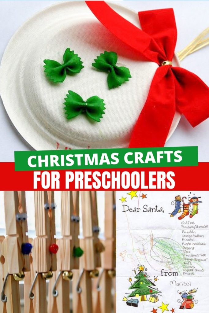 christmas crafts for preschoolers Pinterest image