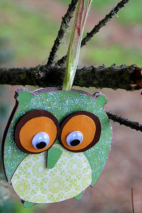 handmade owl christmas ornament