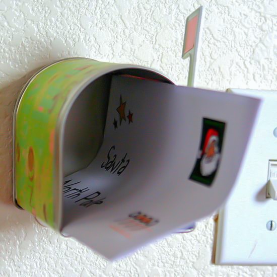 A DIY mailbox for kids to post their letters to Santa.