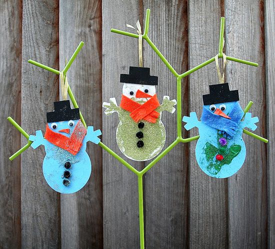 foam snowman ornaments