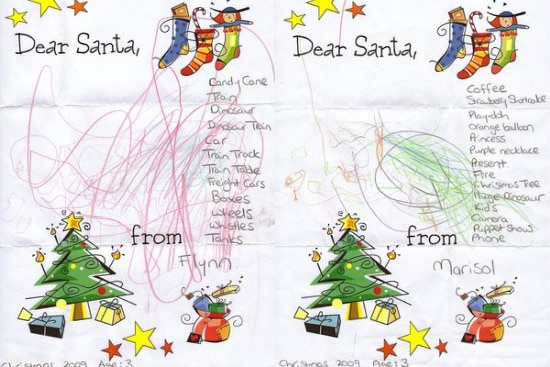 preschooler letters to Santa
