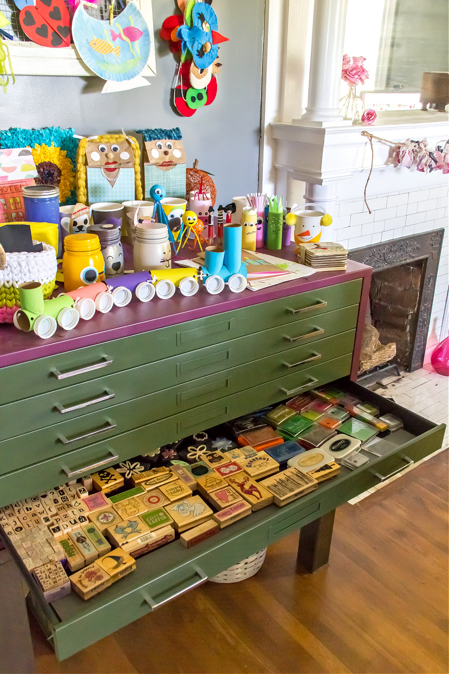 metal drawers for art and craft supplies