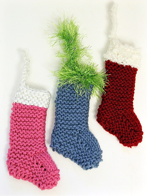 mini christmas stocking knitting pattern