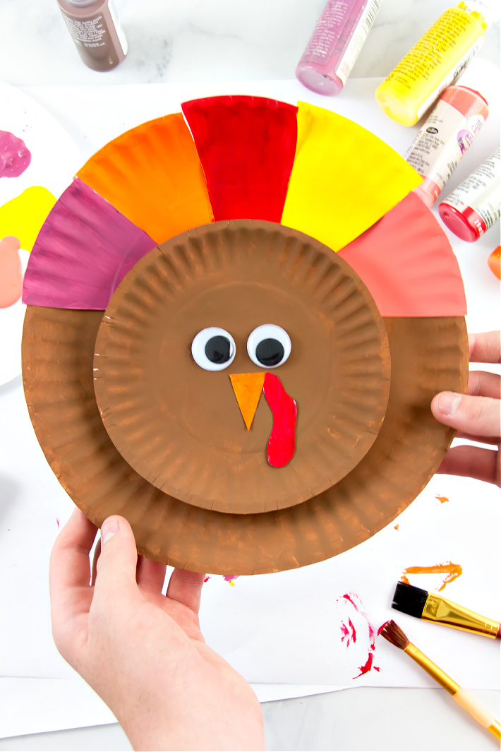 paper plate turkey craft