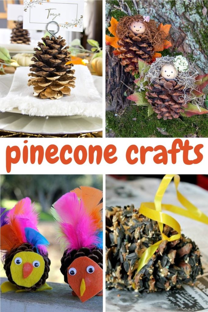 pinecone crafts Pinterest image