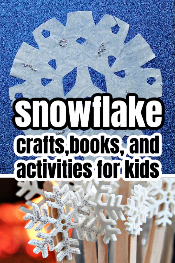 snowflake crafts, books, and activities Pinterest