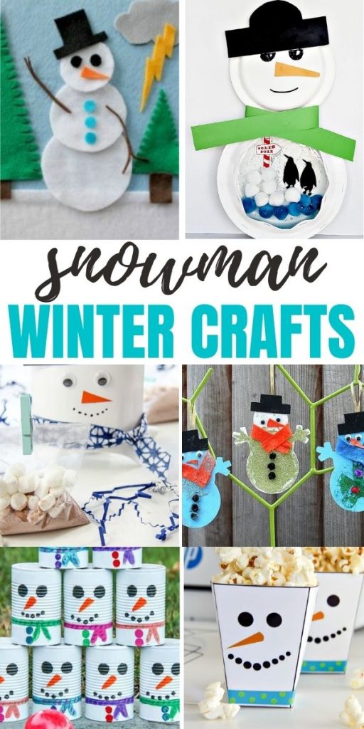 snowman crafts for kids Pinterest